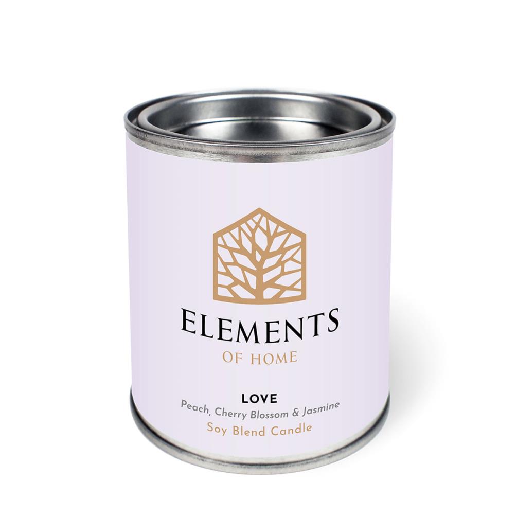 Elements of Home Love Tin Candle £8.99